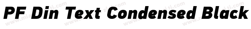 PF Din Text Condensed Black Regular字体转换